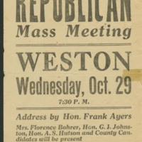 Republican mass meeting in Weston, Illinois, October 29, 1924