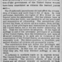 Woman Suffrage article clipping from the New York herald newspaper