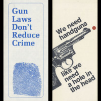 Pro- and anti-gun control leaflets, circa 1975 and 1982